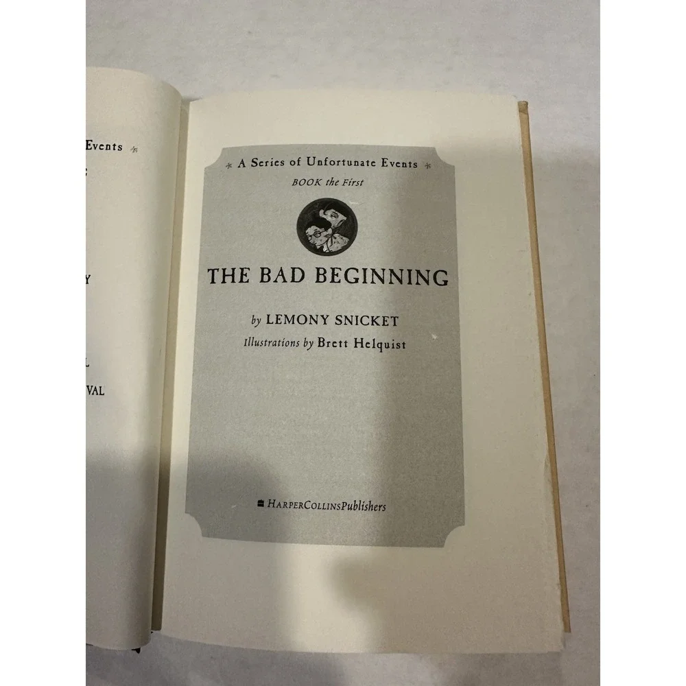 A Series of Unfortunate Events The Bad Beginning by Lemony Snicket Hardcover